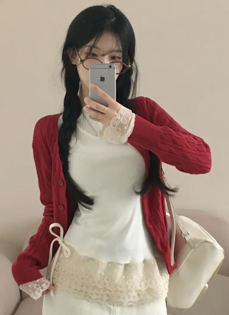 メロウネックアシメフリルヘムTシャツ | creamsugar | 詳細画像1